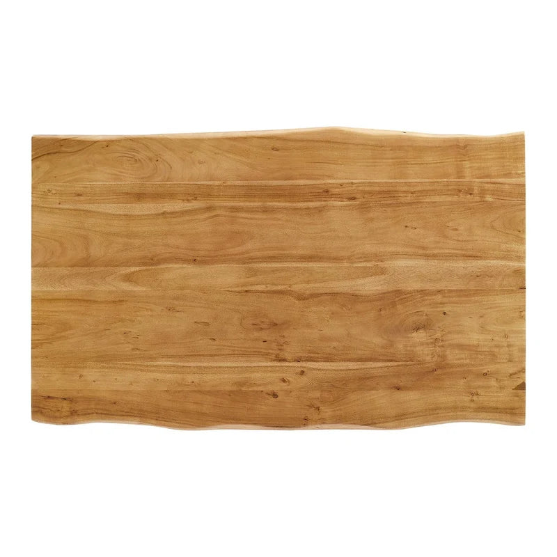 Tavolo da pranzo Ardor 60 in legno di acacia con bordo vivo - Nero naturale