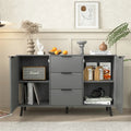 Madia Credenza in Legno con Mobiletto Contenitore, 3 Cassetti e 2 Ante