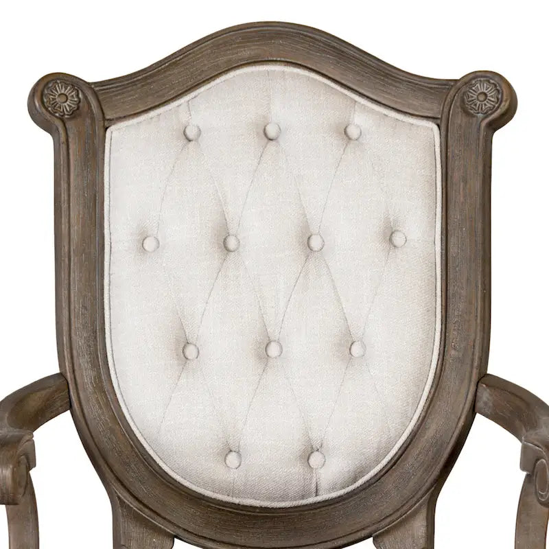 Set da Pranzo Espandibile Cassian in Legno Massello di Quercia Anticata a 9 Pezzi di Furniture of America
