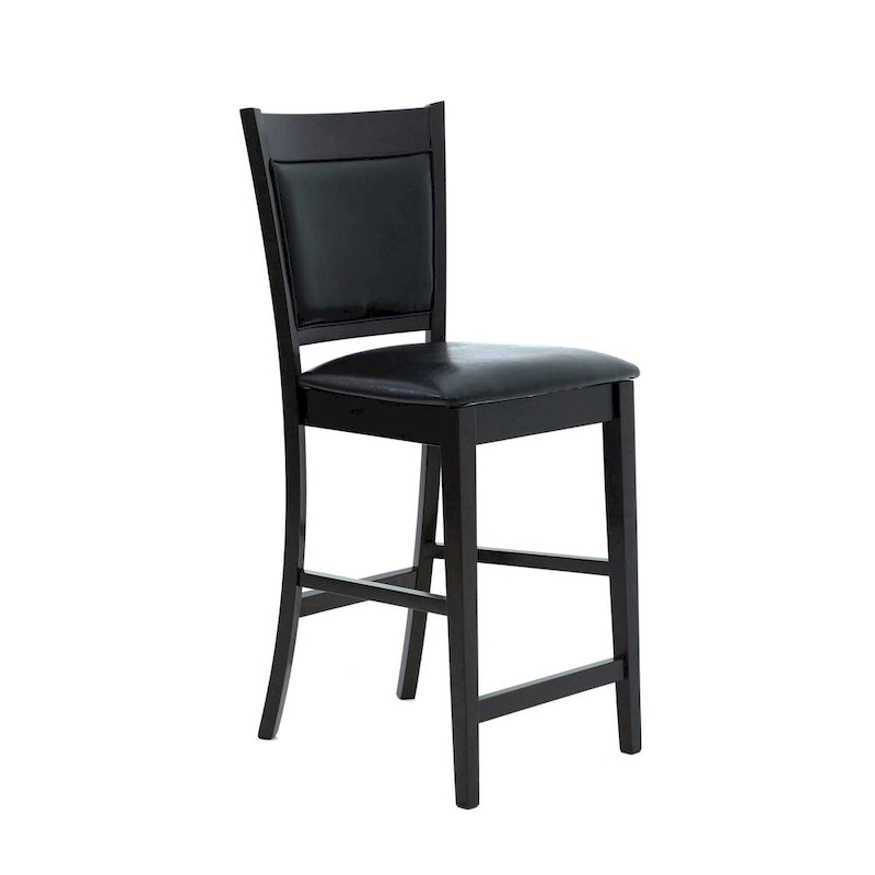 Set da pranzo Finley, 5 pezzi, altezza bancone, colore espresso e nero