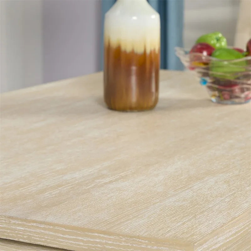 Tavolo da pranzo Amonia Urban Style con gambe tornite in legno, finitura bianca e cablaggio interno