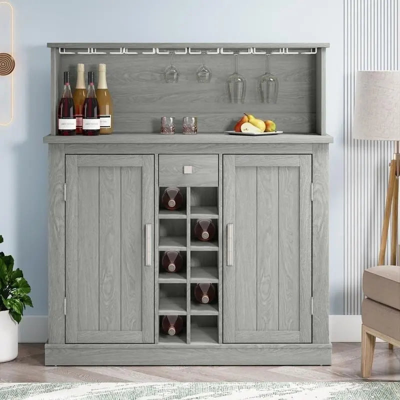 Mobile da bar a buffet in legno stile rustico da 47 pollici