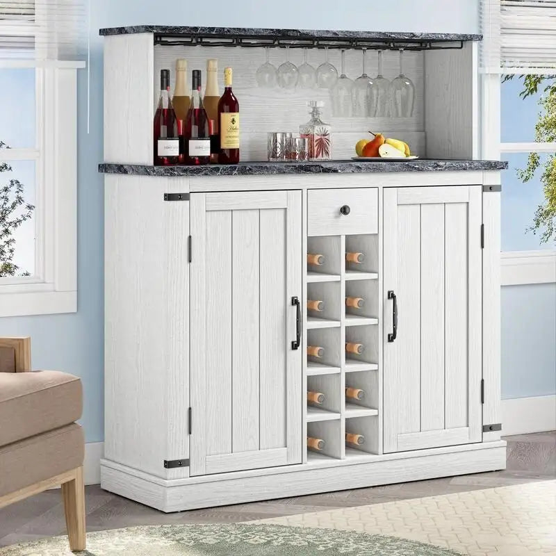 Mobile da bar a buffet in legno stile rustico da 47 pollici