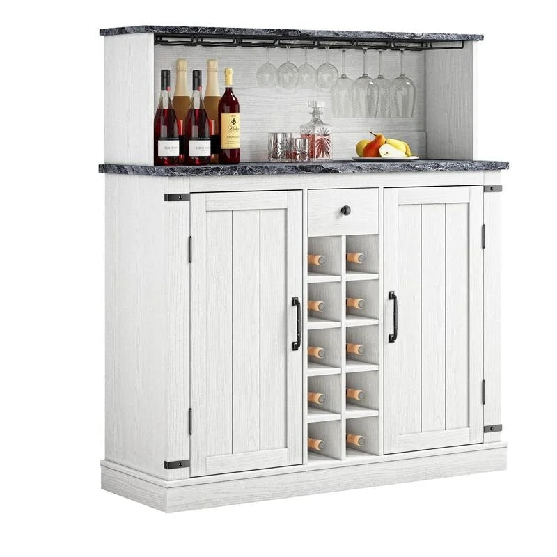 Mobile da bar a buffet in legno stile rustico da 47 pollici