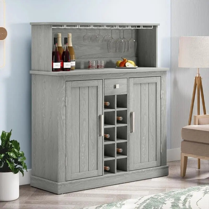 Mobile da bar a buffet in legno stile rustico da 47 pollici