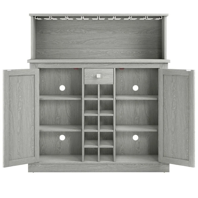 Mobile da bar a buffet in legno stile rustico da 47 pollici