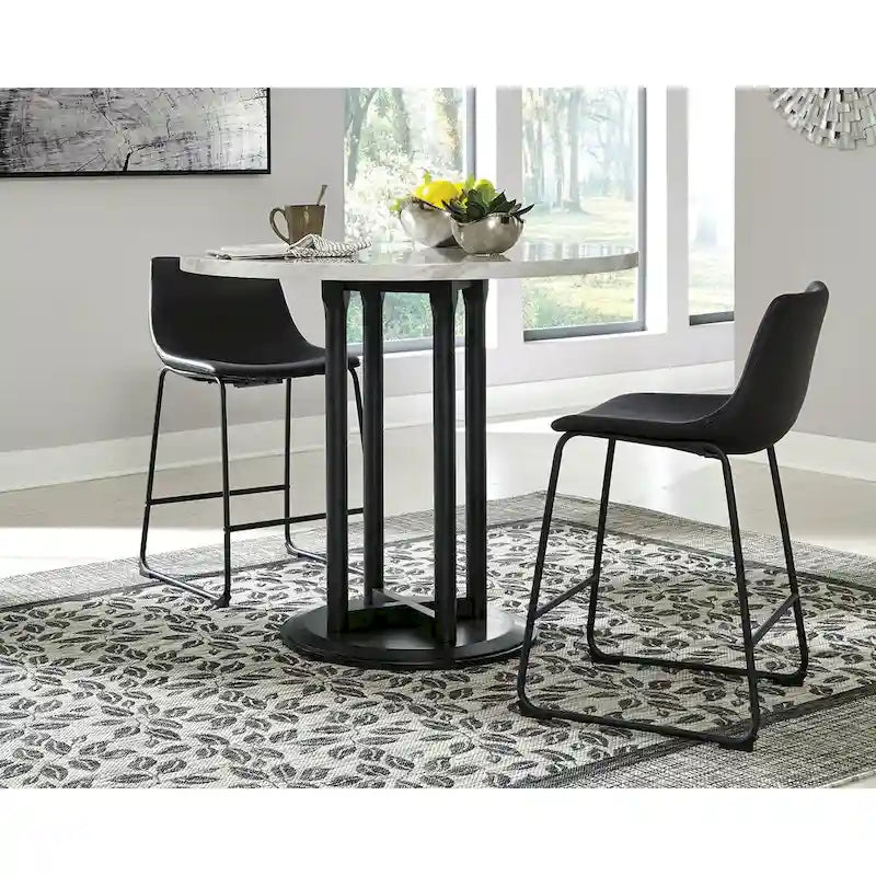 Signature Design by Ashley Centiar Black/Gray 3-Piece Counter Height Dining Package