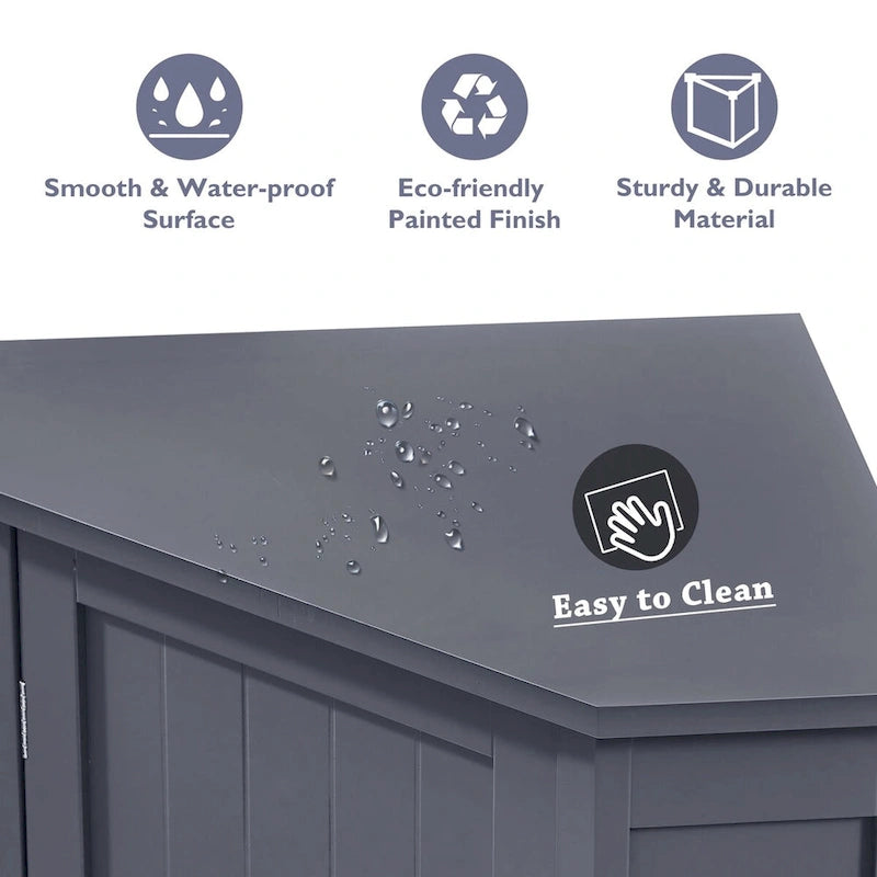 Mobile bagno moderno ad angolo triangolare con ripiano regolabile, in MDF