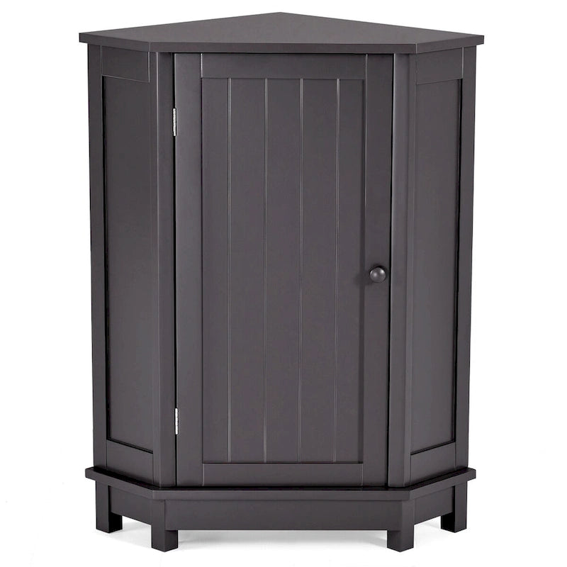 Mobile bagno moderno ad angolo triangolare con ripiano regolabile, in MDF