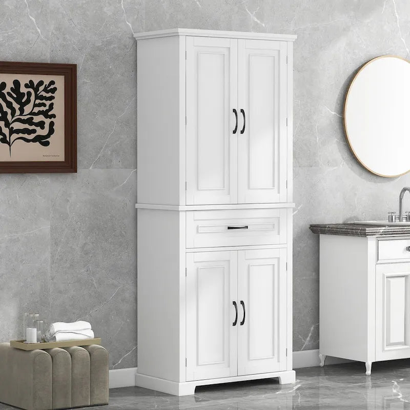 Mobiletto da Bagno con Ripiano Regolabile