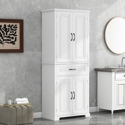 Mobiletto da Bagno con Ripiano Regolabile