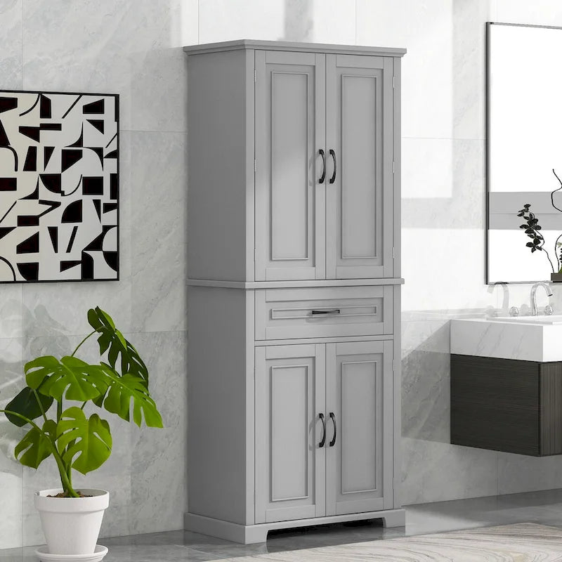 Mobiletto da Bagno con Ripiano Regolabile