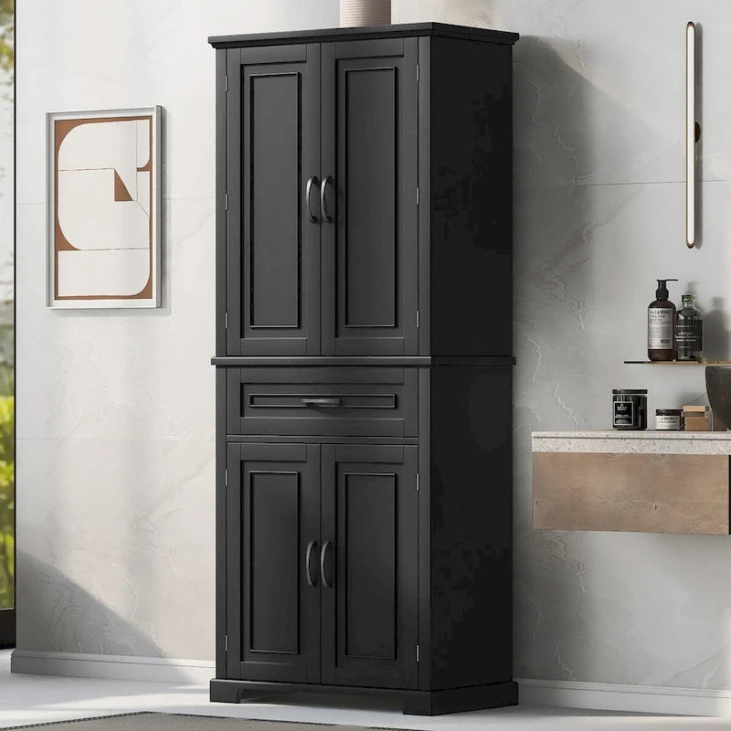 Mobiletto da Bagno con Ripiano Regolabile