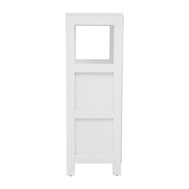 Organizzatore per bagno rustico con cassetti e ripiano aperto