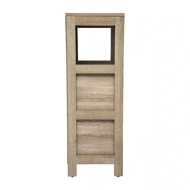 Organizzatore per bagno rustico con cassetti e ripiano aperto