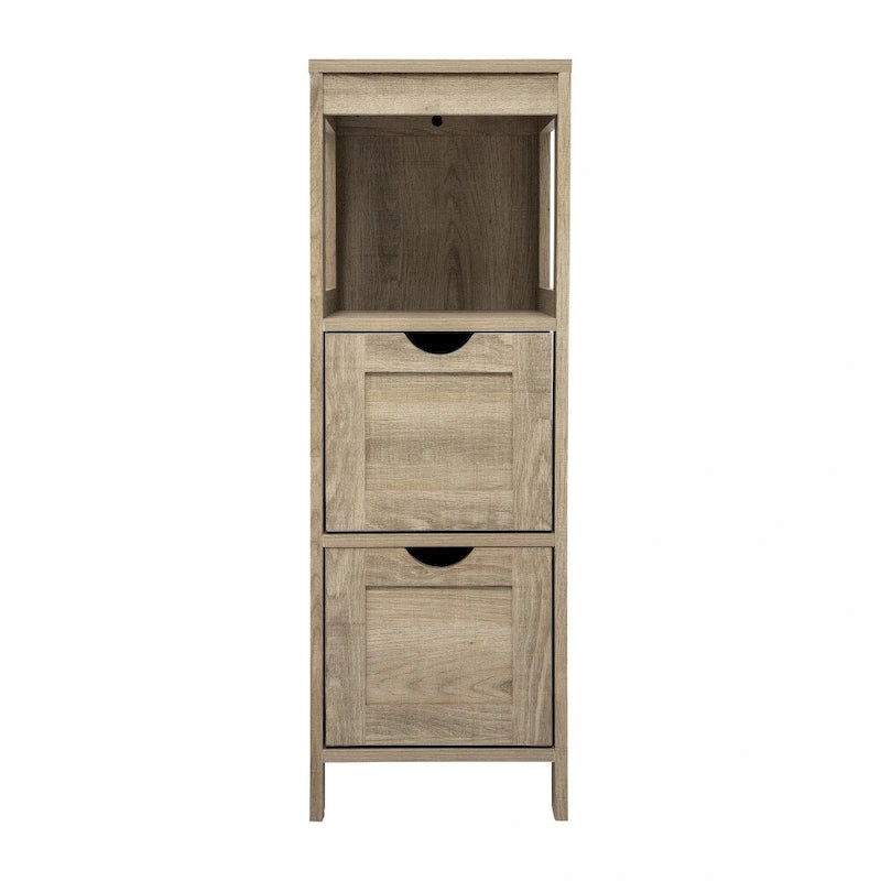 Organizzatore per bagno rustico con cassetti e ripiano aperto