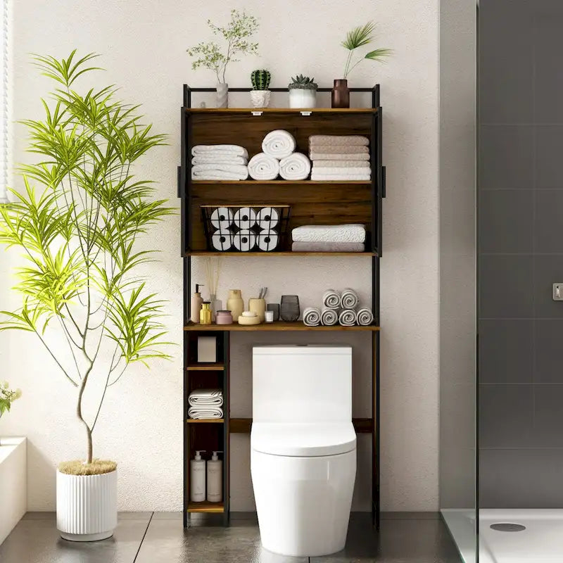 Scaffale per Bagno da posizionare sopra il WC, Organizzatore per Bagno sopra il WC
