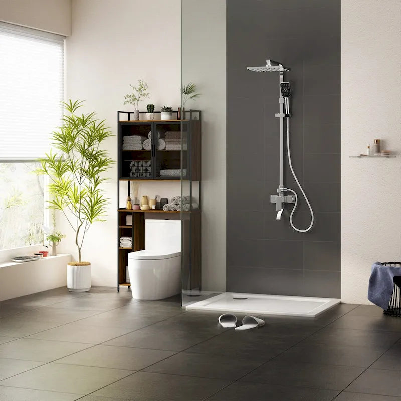 Scaffale per Bagno da posizionare sopra il WC, Organizzatore per Bagno sopra il WC
