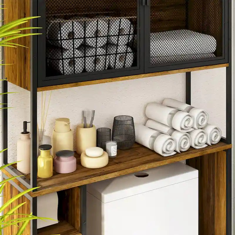 Scaffale per Bagno da posizionare sopra il WC, Organizzatore per Bagno sopra il WC