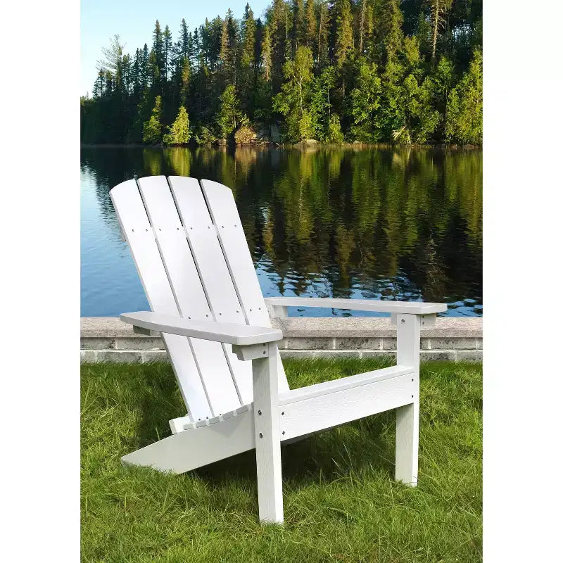 Sedia portatile da esterno Adirondack in finto legno Lakeside - Merry Products: