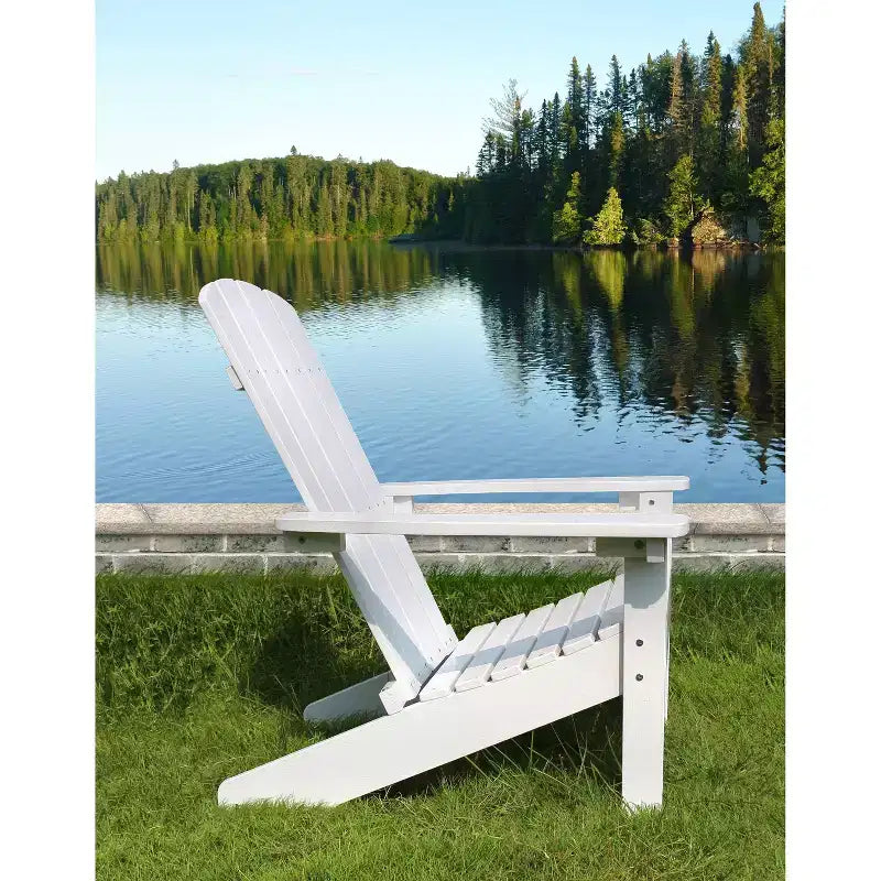 Sedia portatile da esterno Adirondack in finto legno Lakeside - Merry Products: