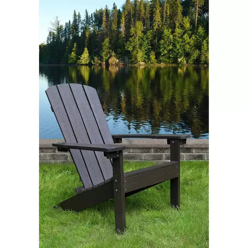 Sedia portatile da esterno Adirondack in finto legno Lakeside - Merry Products: