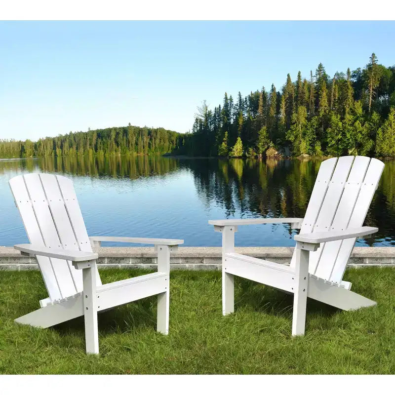 Sedia portatile da esterno Adirondack in finto legno Lakeside - Merry Products: