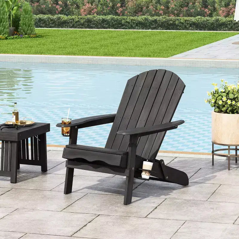 Sedia Adirondack pieghevole in legno di acacia Bellwood Outdoor - Christopher Knight