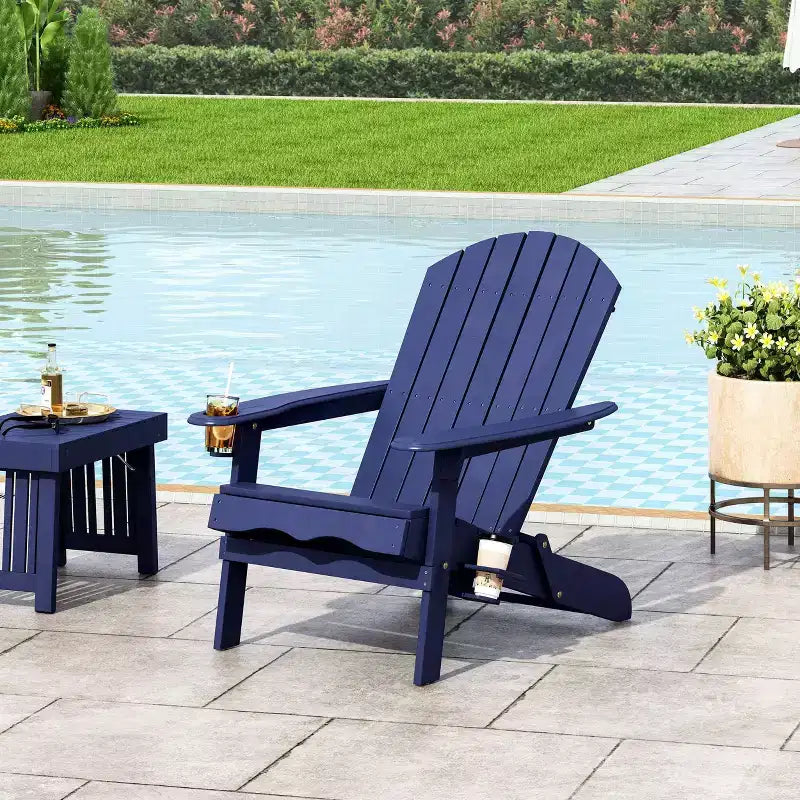 Sedia Adirondack pieghevole in legno di acacia Bellwood Outdoor - Christopher Knight