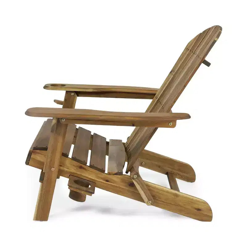 Sedia Adirondack pieghevole in legno di acacia Bellwood Outdoor - Christopher Knight