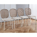 Sedia Sennit, Set da 4, Sedia da Pranzo, Sedia da Caffè, Adatta per Sala da Pranzo, Salotto