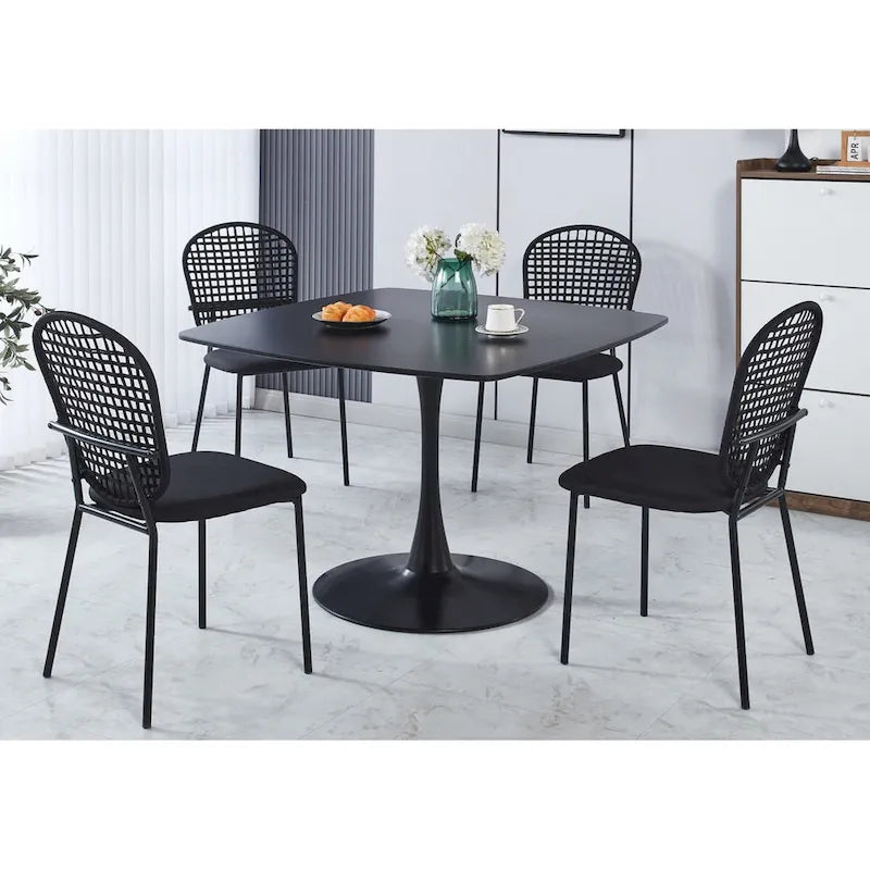 Sedia Sennit, Set da 4, Sedia da Pranzo, Sedia da Caffè, Adatta per Sala da Pranzo, Salotto
