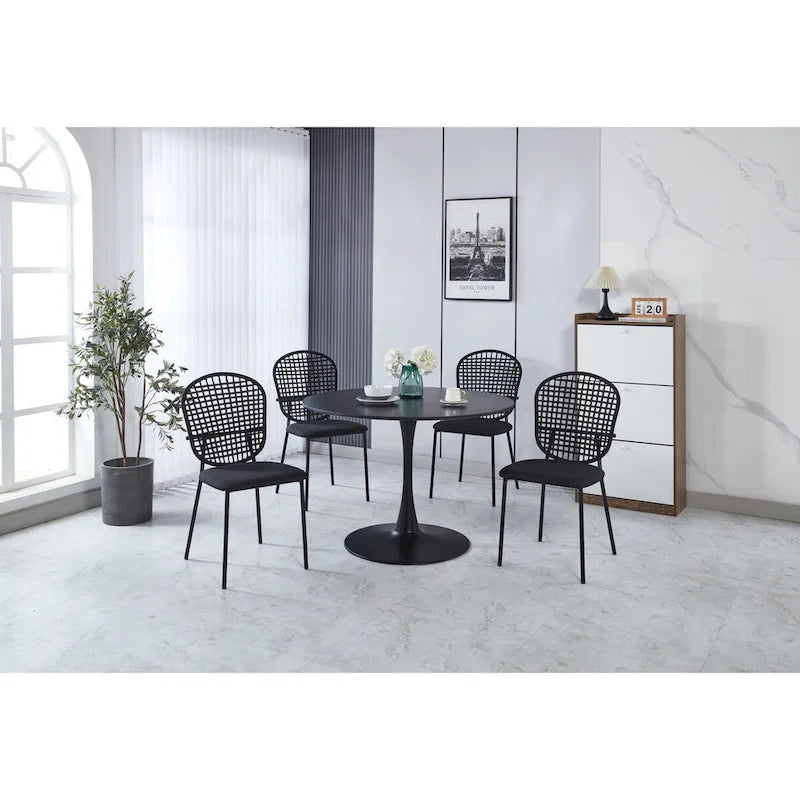 Sedia Sennit, Set da 4, Sedia da Pranzo, Sedia da Caffè, Adatta per Sala da Pranzo, Salotto