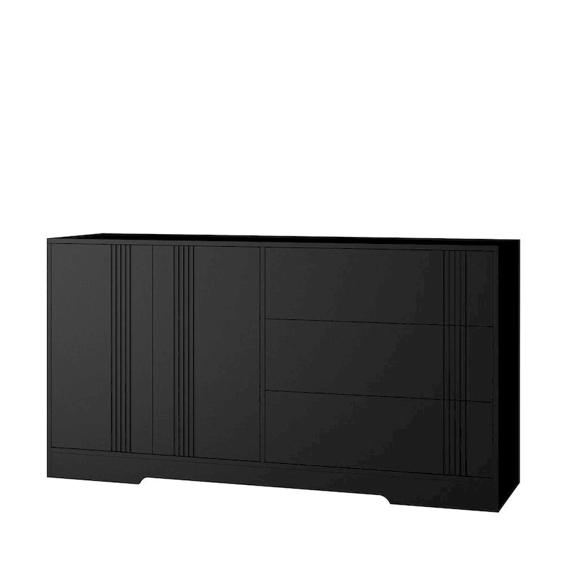 Mobile credenza buffet, Credenza da cucina moderna con cassetti e ante, Grande mobile bar con ripiani regolabili