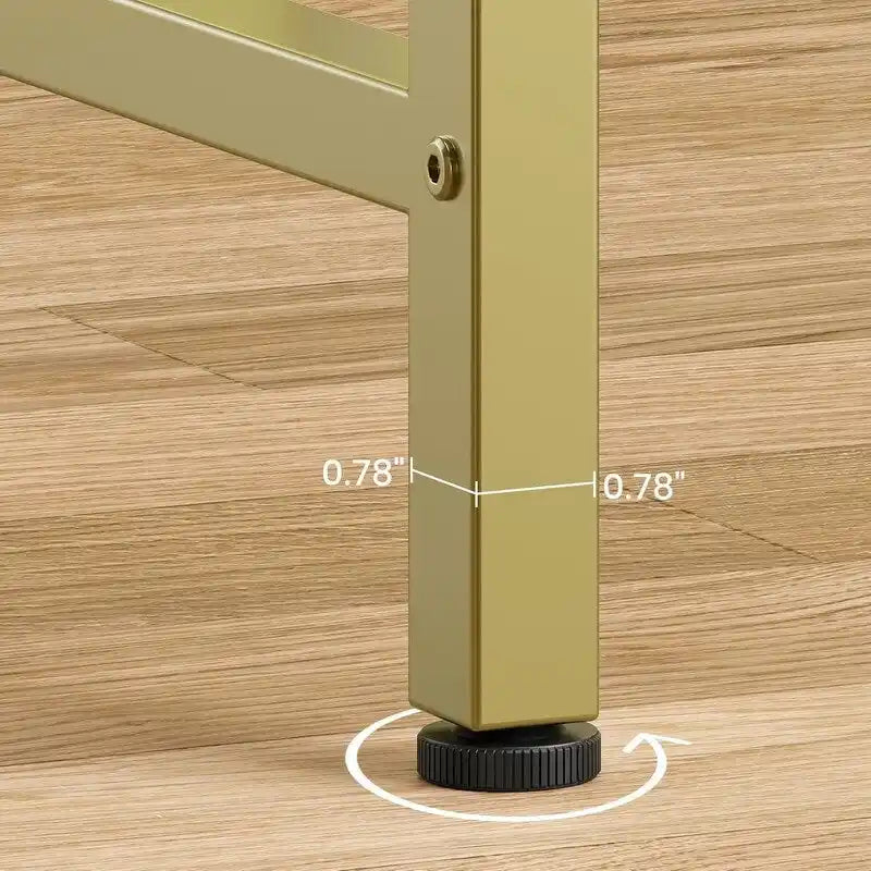 Consolle, Tavolo da Ingresso a 2 Livelli con Ripiano, Tavolo Stretto da Divano con Design a V