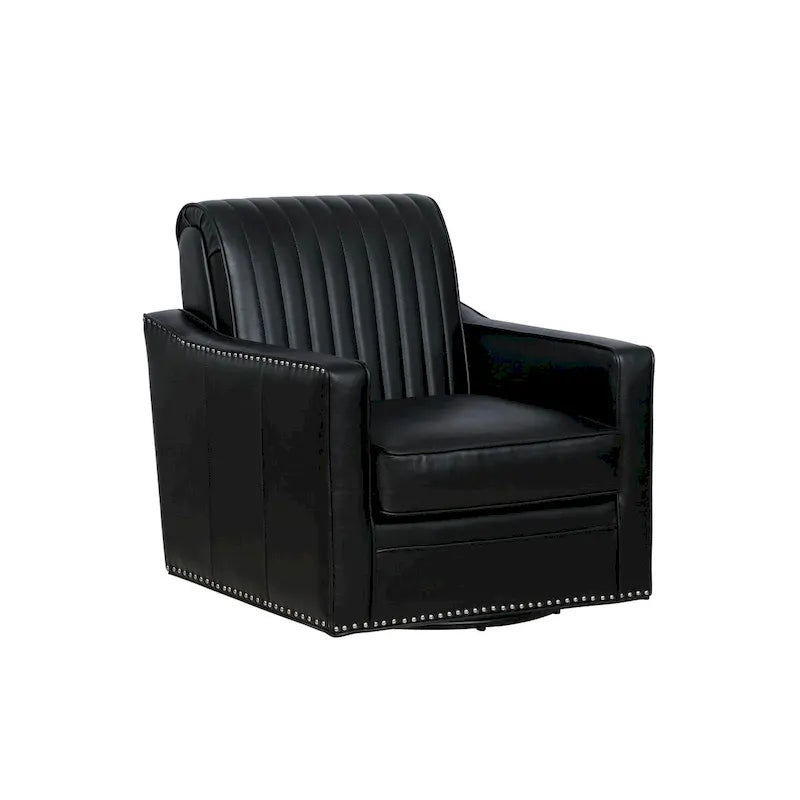 Fauteuil d'appoint pivotant à 360° en similicuir Carlota