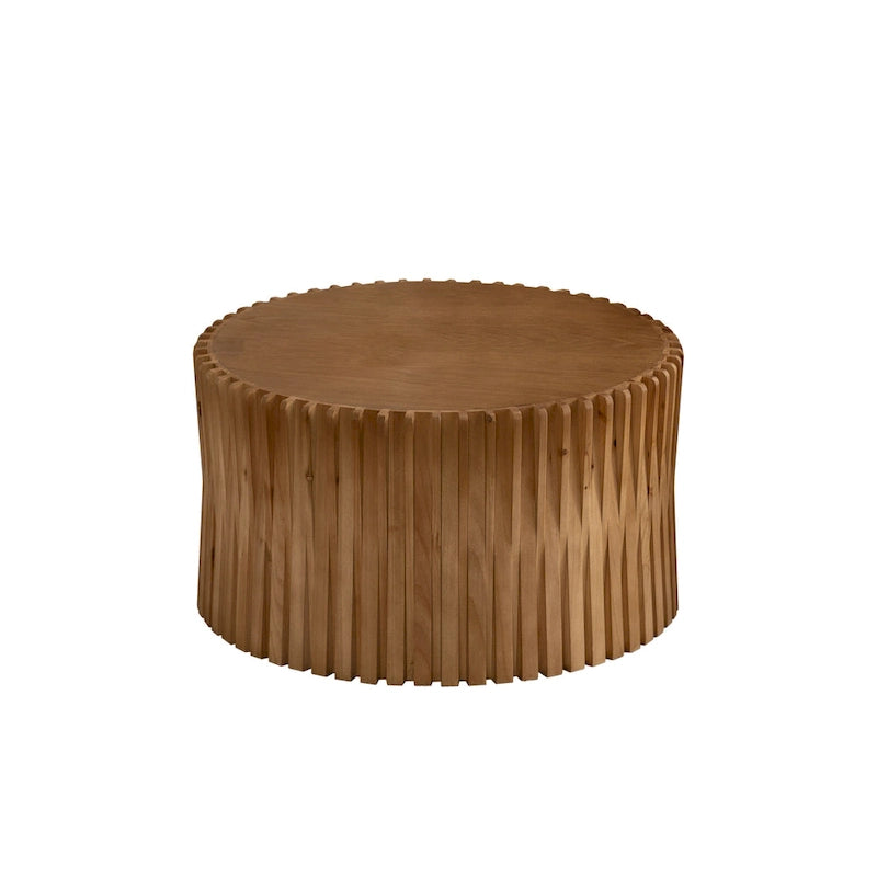 Set di Tavolini da Caffè con Design Goffrato a Rilievo Verticale per Soggiorno (Set da 2)