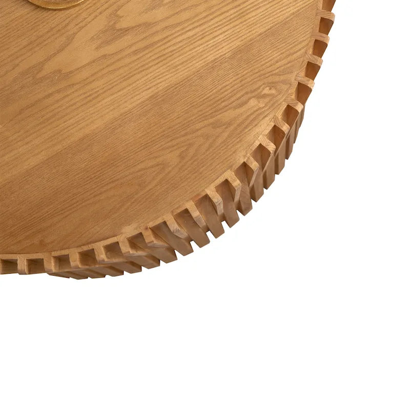 Set di Tavolini da Caffè con Design Goffrato a Rilievo Verticale per Soggiorno (Set da 2)