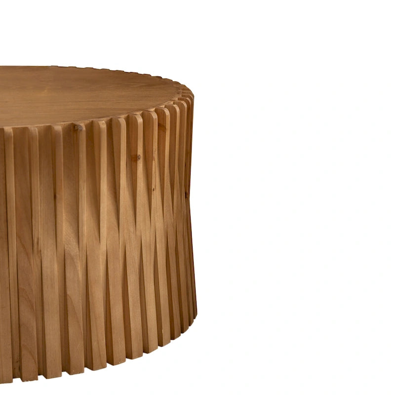 Set di Tavolini da Caffè con Design Goffrato a Rilievo Verticale per Soggiorno (Set da 2)