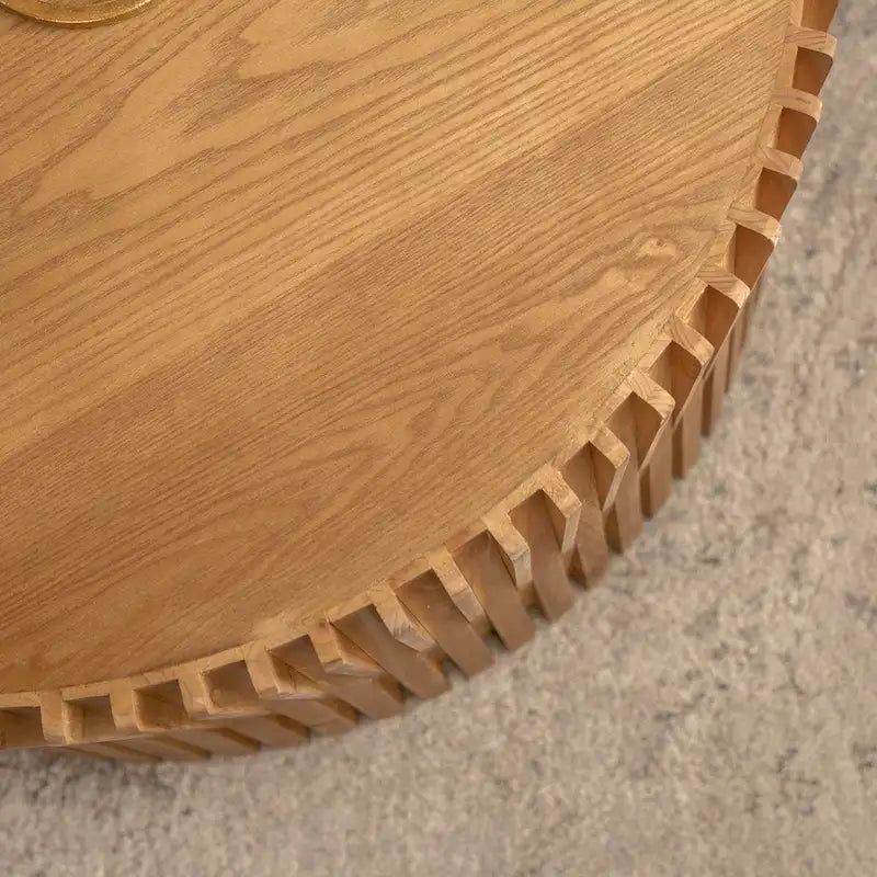 Set di Tavolini da Caffè con Design Goffrato a Rilievo Verticale per Soggiorno (Set da 2)