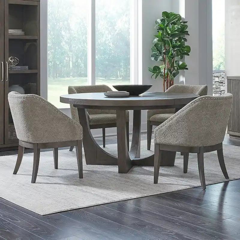 Set da 5 pezzi tavolo a piedistallo Cascade Falls Satin Espresso con sedie