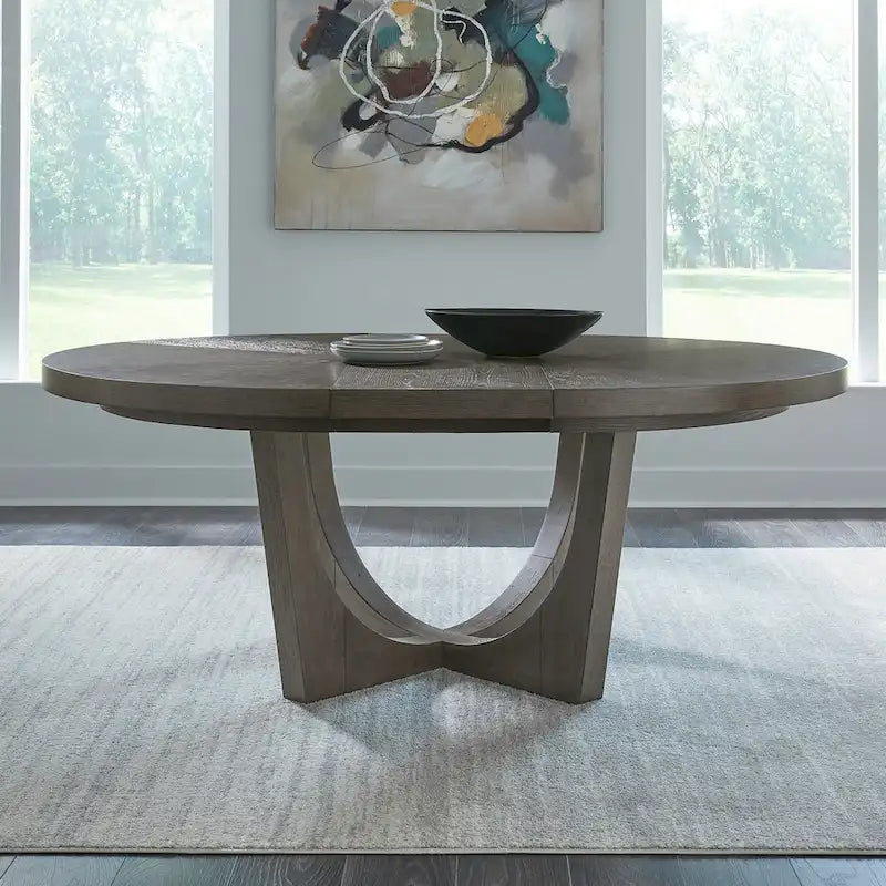 Set da 5 pezzi tavolo a piedistallo Cascade Falls Satin Espresso con sedie