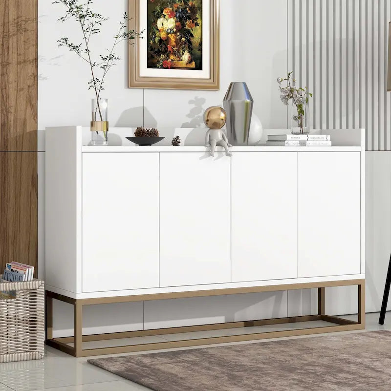 Madia Moderna Elegante Credenza con Ampio Spazio Contenitivo