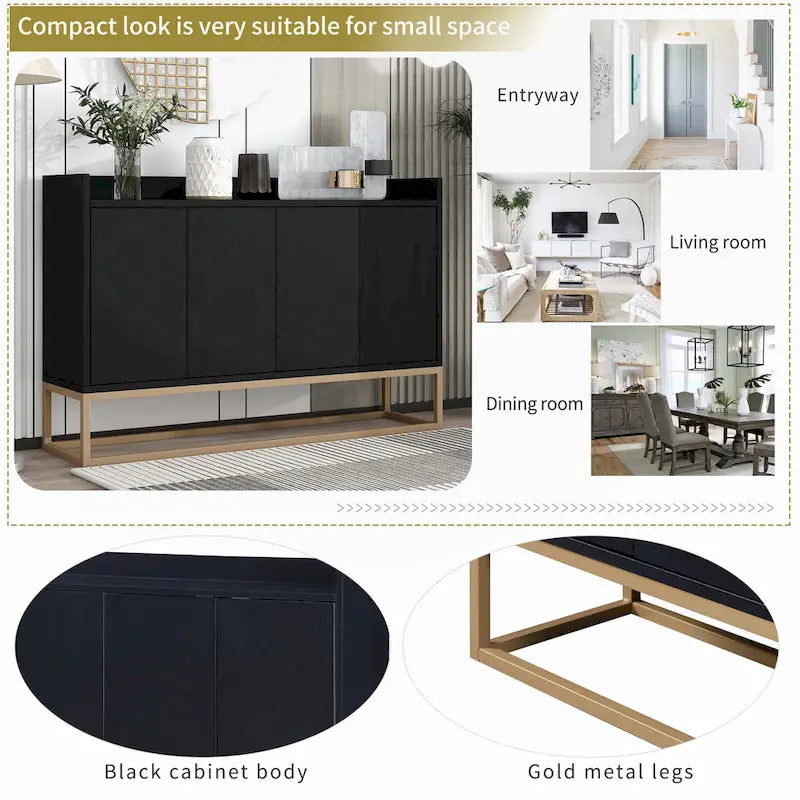 Madia Moderna Elegante Credenza con Ampio Spazio Contenitivo