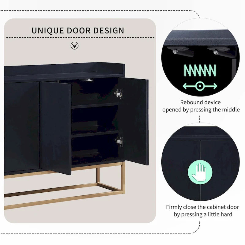 Madia Moderna Elegante Credenza con Ampio Spazio Contenitivo