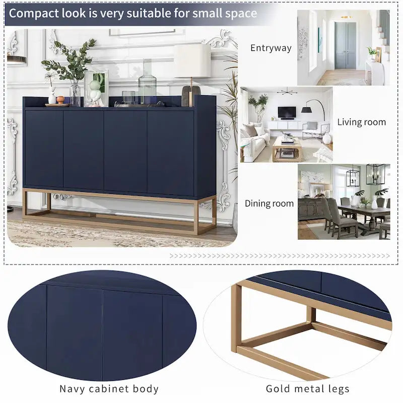 Madia Moderna Elegante Credenza con Ampio Spazio Contenitivo