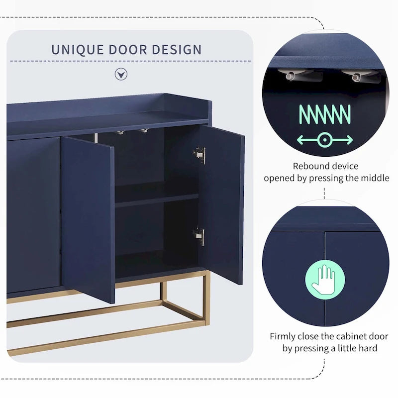 Madia Moderna Elegante Credenza con Ampio Spazio Contenitivo