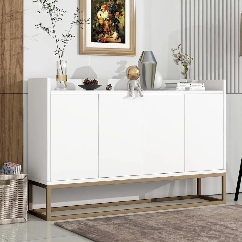 Madia Moderna Elegante Credenza con Ampio Spazio Contenitivo