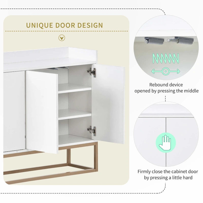 Madia Moderna Elegante Credenza con Ampio Spazio Contenitivo