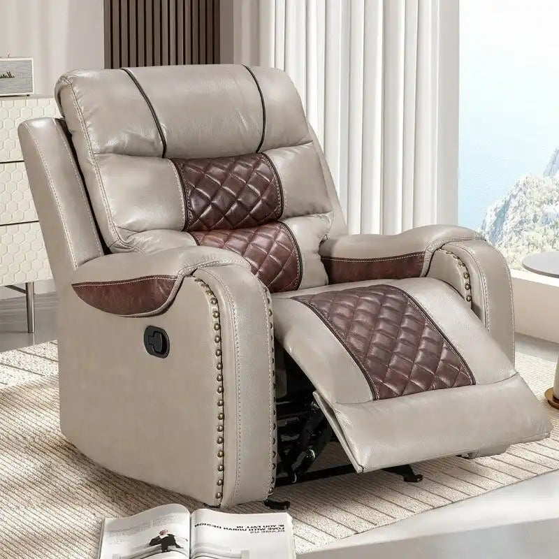 Big Size Faux Leather American Design Recliner Chair for Living Room